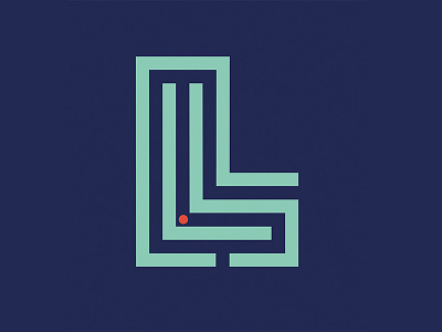 36 Days of Type – L design flat illustration labryinth letterform lettering