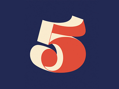 36 Days of Type – 5 design flat illustration letterform lettering retro