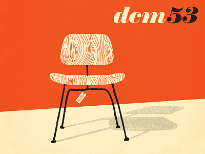 Eames DCM 53 1953 chair dcm dining eames herman miller illustration metal modern salvation army thrift store