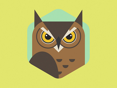 Great Horned Owl audubon society bird design flat illustration owl texas