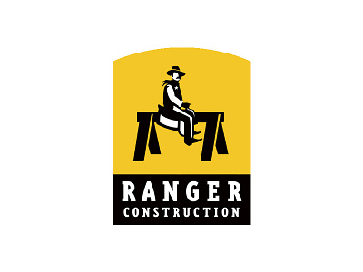 Ranger Construction branding construction design logo ranger saw horse texas