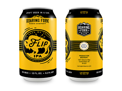 Flip IPA arrows beer buffalo coin colorado design hops illustration nickel