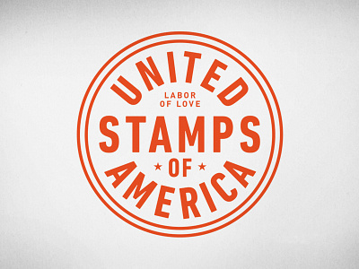 United Stamps of America americana badge philatley stamps stars typography usa