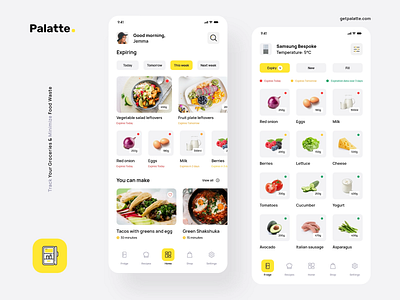 Grocery Tracking App app app interface design food food app grocery ui ux