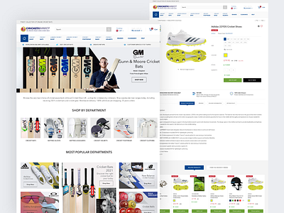 Cricket Direct Website app interface cricket design ecommerce online shopping ui ux website