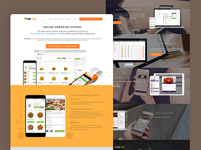 Order Tiger - Website app interface design food online ui ux website