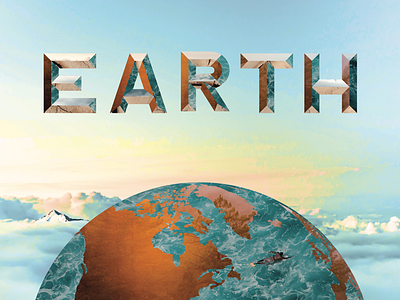 Earth earth globe vector lettering world