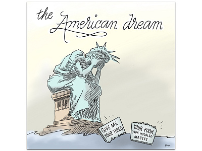 #wherearethechildren america border policy lady liberty political cartoon politics statue of liberty trump