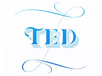Ted design lettering vector lettering