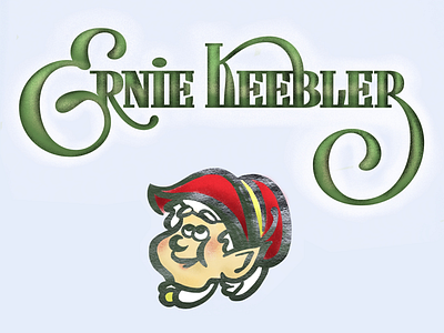 Ernie Keebler cookie elf font illustration lettering ligature logo slabserif typography vector lettering