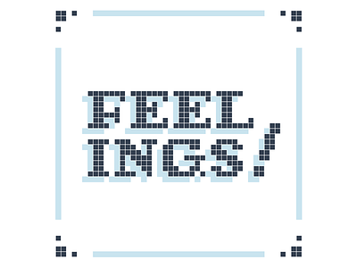 Feelings excel excel art feelings font lettering pixel art pixel font typography vector lettering