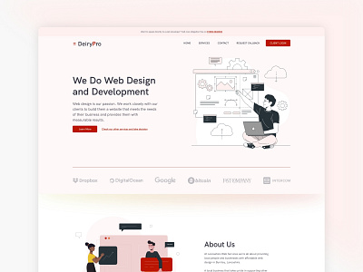Flat UI Design for Creative Agengy
