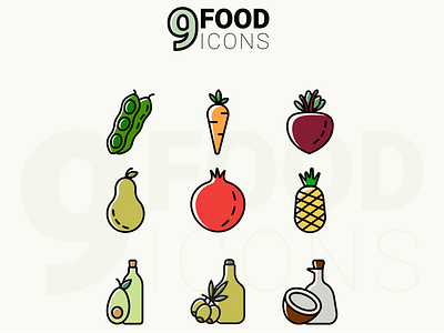 9 Food Icons