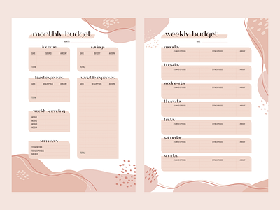 Budget Planner Design a4 budget budget planner planner printed materials