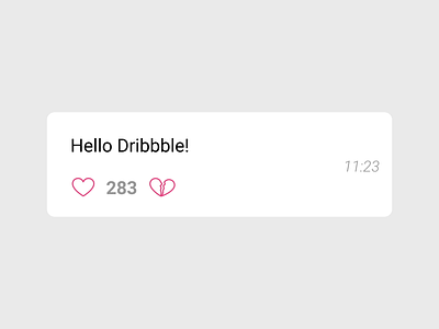 Hello Dribbble! animation heart heart beat like ui ux