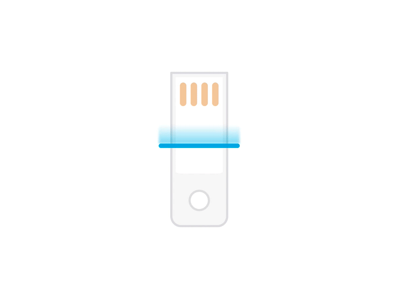 CSS Animation - Reading USB Stick