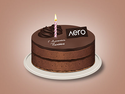 Aero birthday cake birthday cake candle chocolate cream icing