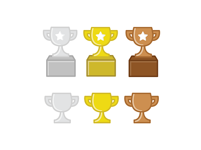 Trophies award bronze gold icon iconography illustration medal silver stat statistic stats trophy