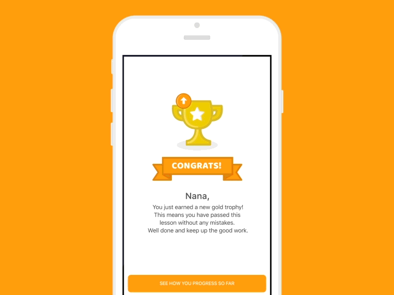 Congratulations! app award confetti congrats icon illustration medal mobile results trophy