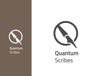Quantum Scribes Logo brand identity branding branding and identity design diaco diacodesign logo logo design