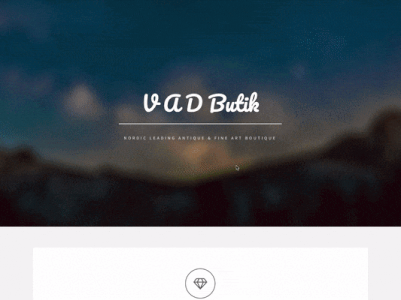 Web Design - VAD Butik branding design landing page motion graphics ui ux visualization web design website