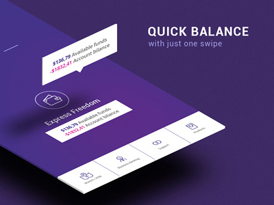 Bank of Melbourne Quick Balance app design mobile ui