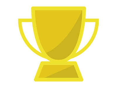 Simple Trophy gold icon trophy