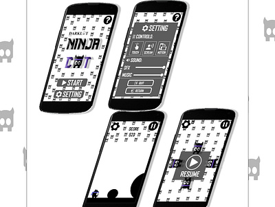 NINJA CAT app branding design graphic design illustration logo typography ui ux