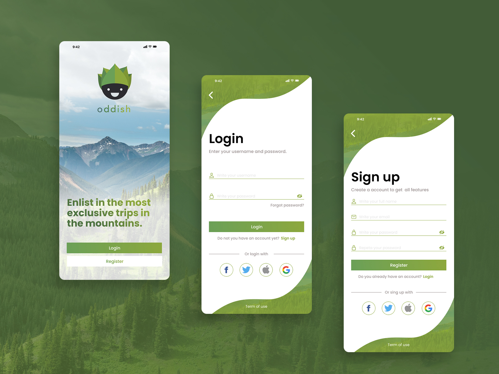 Login / Sign Up Flow by Hilandy Diaz on Dribbble