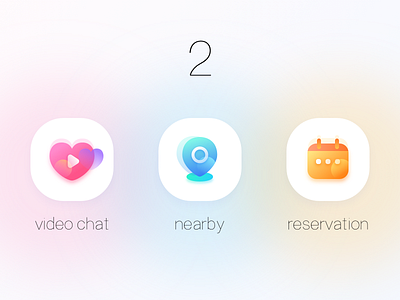 sweet icons with various gradient colours