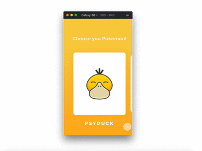 Pokemon Cards - Prototype in InVision Studio cards invision mobile pokemon studio ui