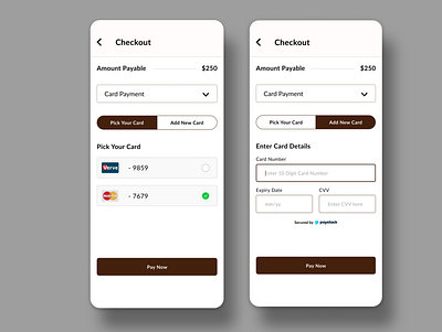 Credit card checkout screen app design mobile typography ui ux