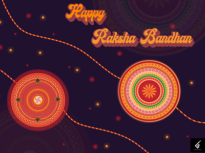 Happy Raksha Bandhan branding design ill illustration logo typography vector