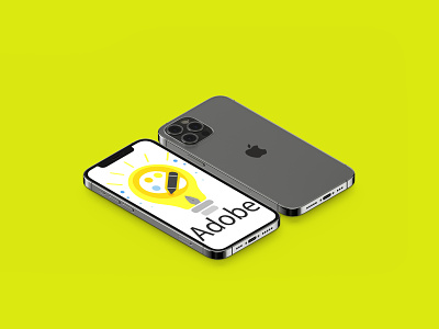 ADOBE LOGO ON IPHONE MOCKUP branding design icon illustration logo vector