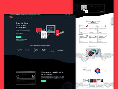 Deepgram Website Summer/Fall of 2021 ai dark mode design design home page line illustration machine learning speech recognition technology branding ui ux web site design