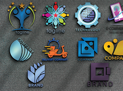 minimalist business logo 3d animation branding design fiverr graphic design illustration logo ui vector
