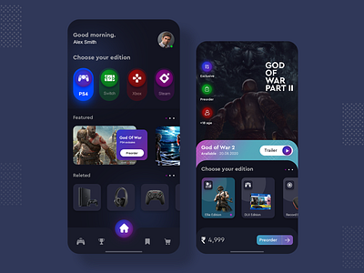 Game app ui concept 3d game gamingapp ui