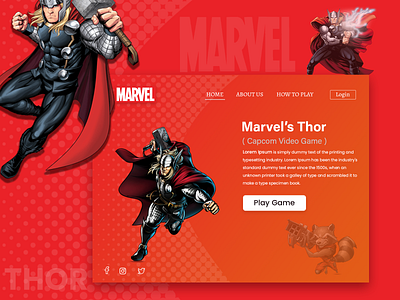 Marvel Game Ui 3d graphic design ui