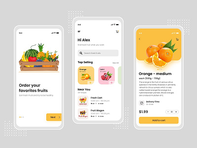 Fruits App Ui by Naman Shukla on Dribbble