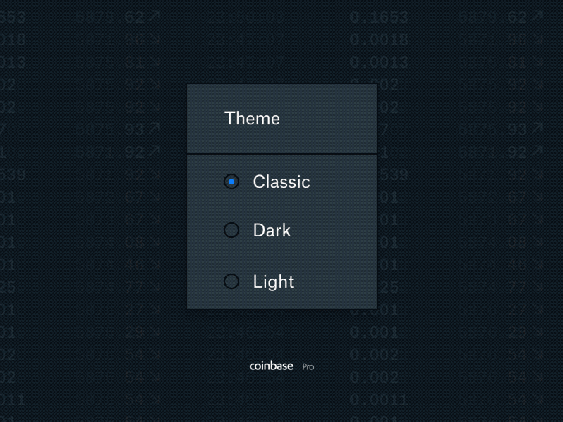 Coinbase Pro Themes!