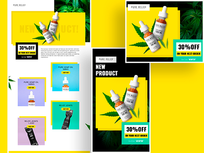 Emailer - Instagram branding design email emailer emailerdesign hempoil illustration instagram instagram banner instagram post instagram story instagramtemplate modern new product typography ui ux vector web