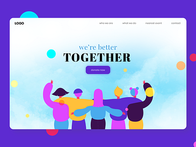 Together Landing Page clean illustration interface landing page modern together ui ui ux ux vector web design web ui ux