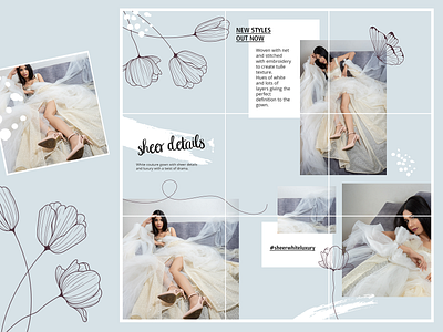 Instagram Puzzle Feed Design fashion feed flower illustration illustrator instagram instagram puzzle modern puzzle feed trendy vector