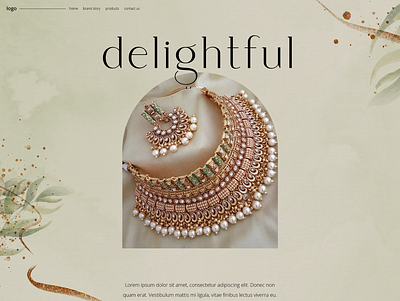 Jewelry Brand Website creative delightful design elegant jewelry landingpage modern typogaphy ui ux ui ux web uidesign website
