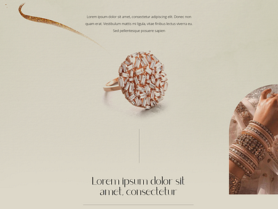 Jewelry Brand Website creative delightful design elegant jewelry landing page modern typography ui design ui ux ui ux web webdesign websites