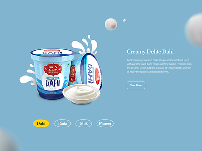Suvillage Dairy Products contemporary dairy dairy product illustration landing page modern product product landing page sunvillage ui ux vector vectorart web design web ui ux