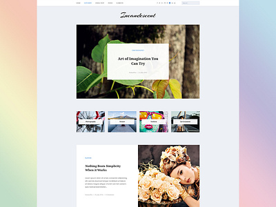 Incandescent blog clean web design website design wordpress wordpress theme