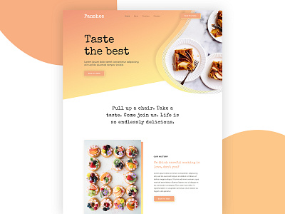 Panshee business cafe food restaurant web design website design