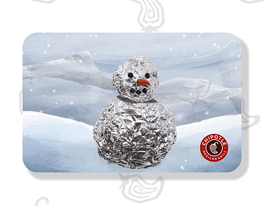Chipotle Gift Card - Foilman animation burrito chipotle christmas foil gift card process snow snow man snowman winter
