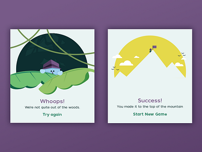 Daily UI— 011 | Error/success screen 011 daily ui error forest illustration lost mountain success woods